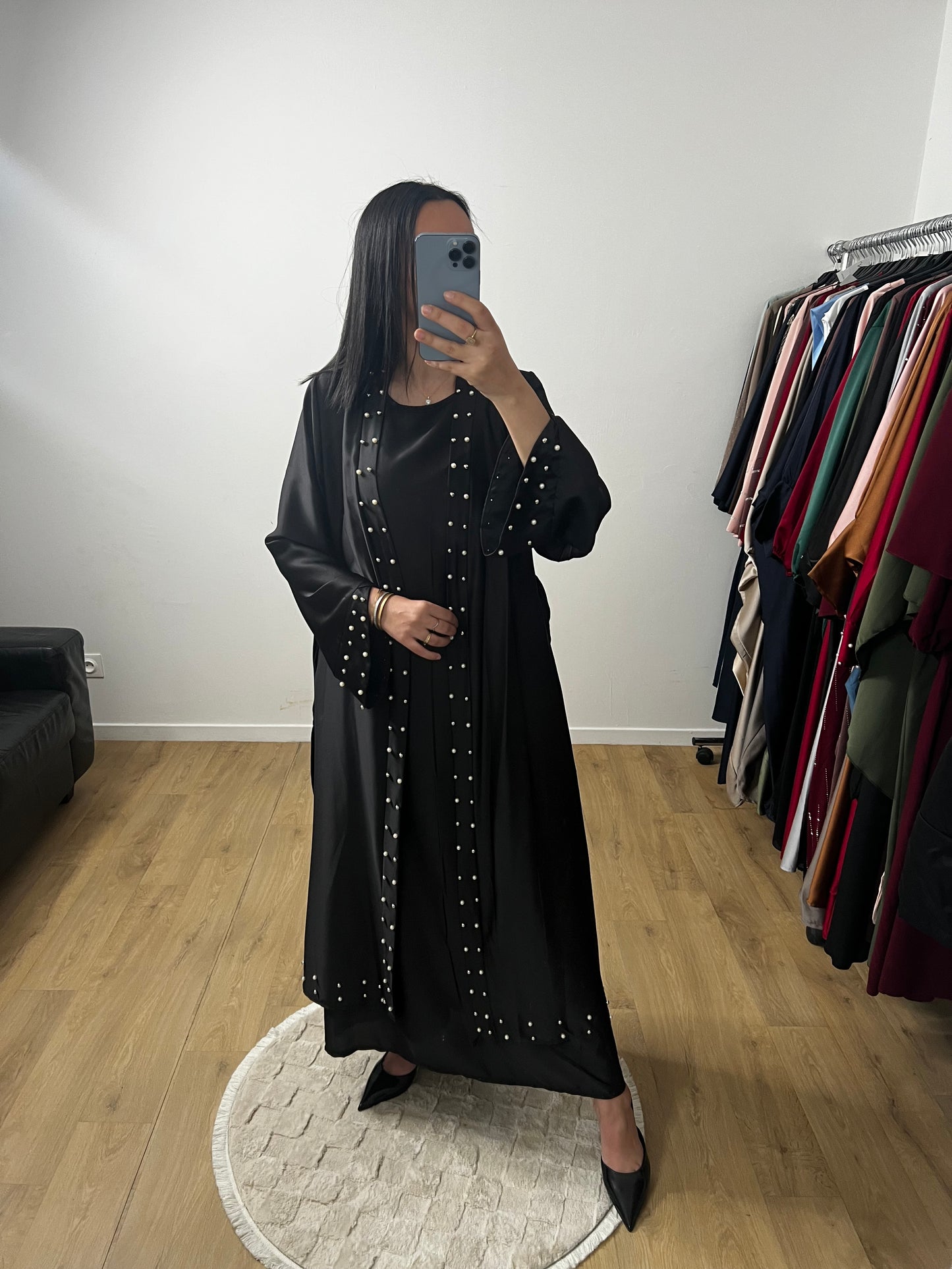 Ensemble Deux Pièces Robe et Kimono En Satin