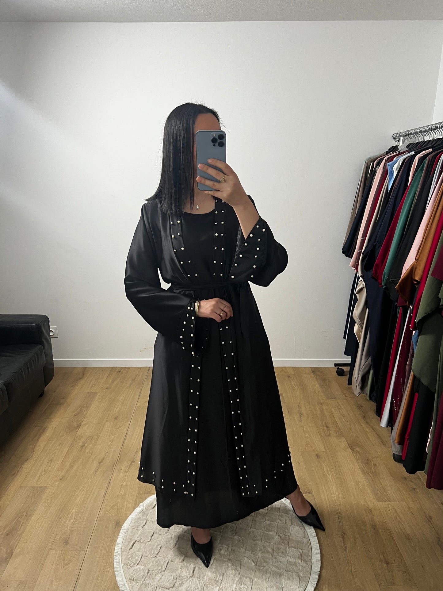 Ensemble Deux Pièces Robe et Kimono En Satin