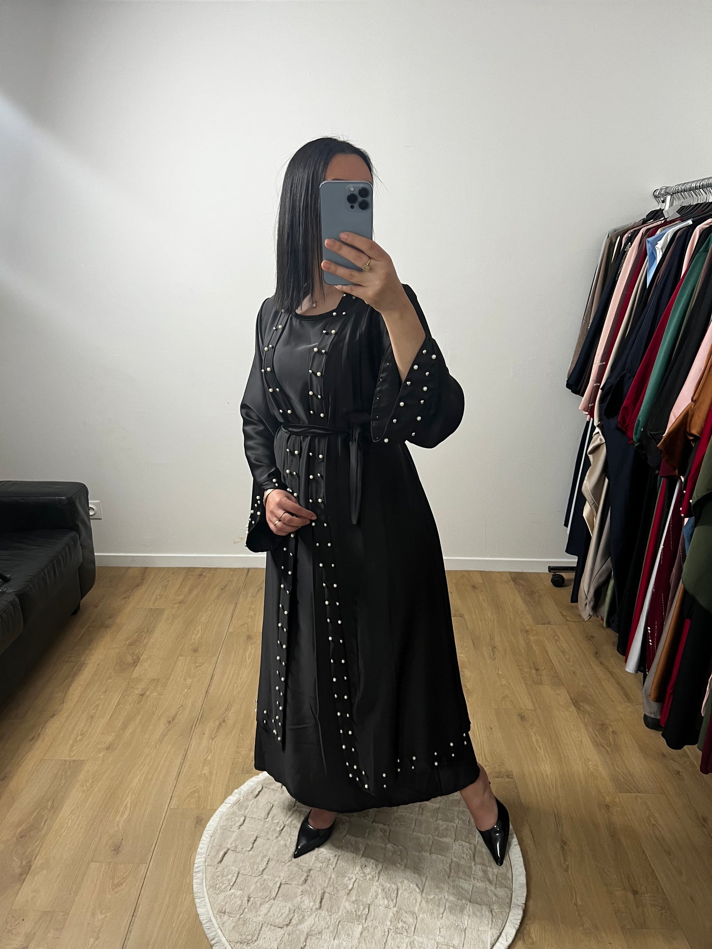Ensemble Deux Pièces Robe et Kimono En Satin