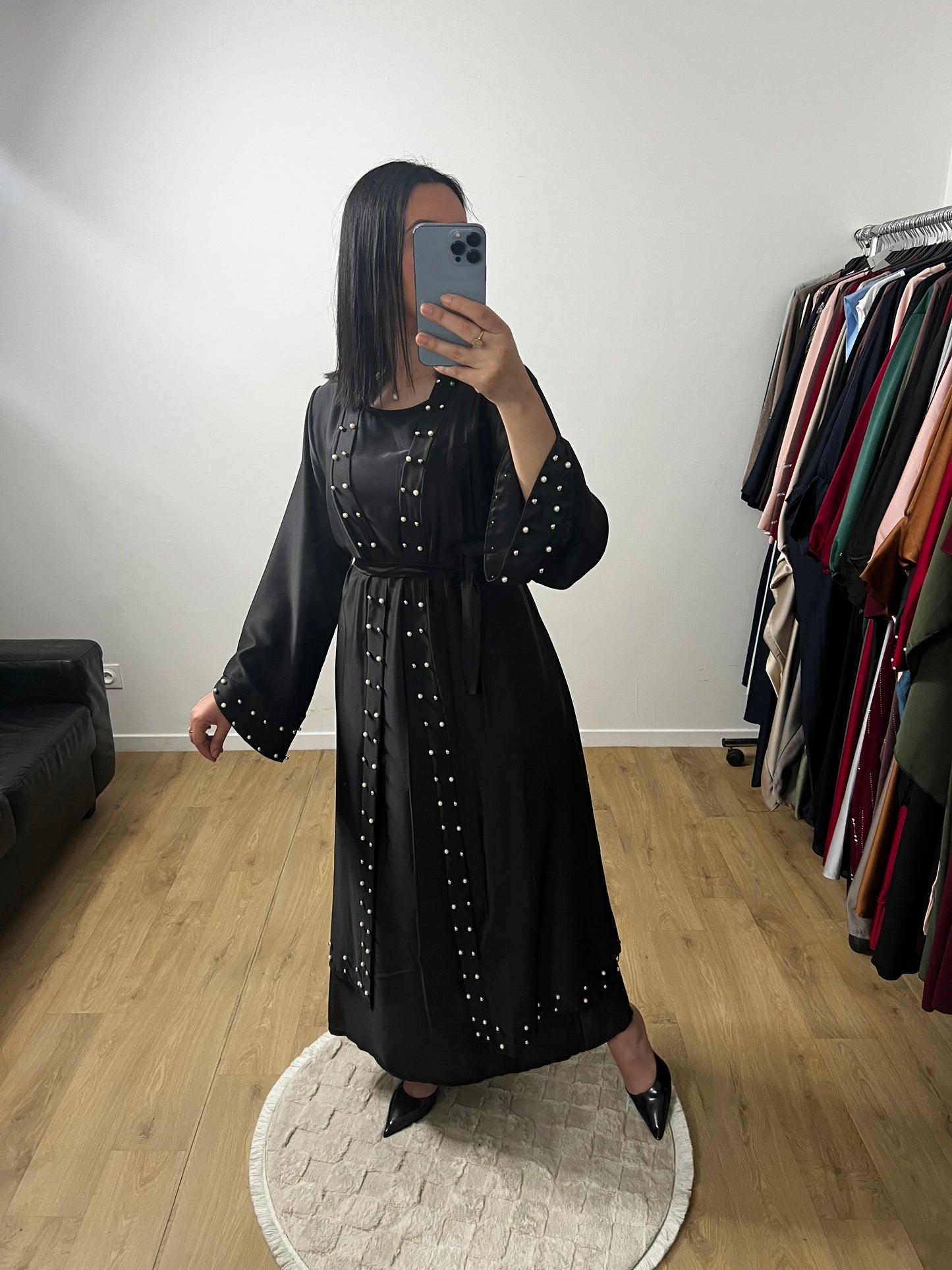 Ensemble Deux Pièces Robe et Kimono En Satin
