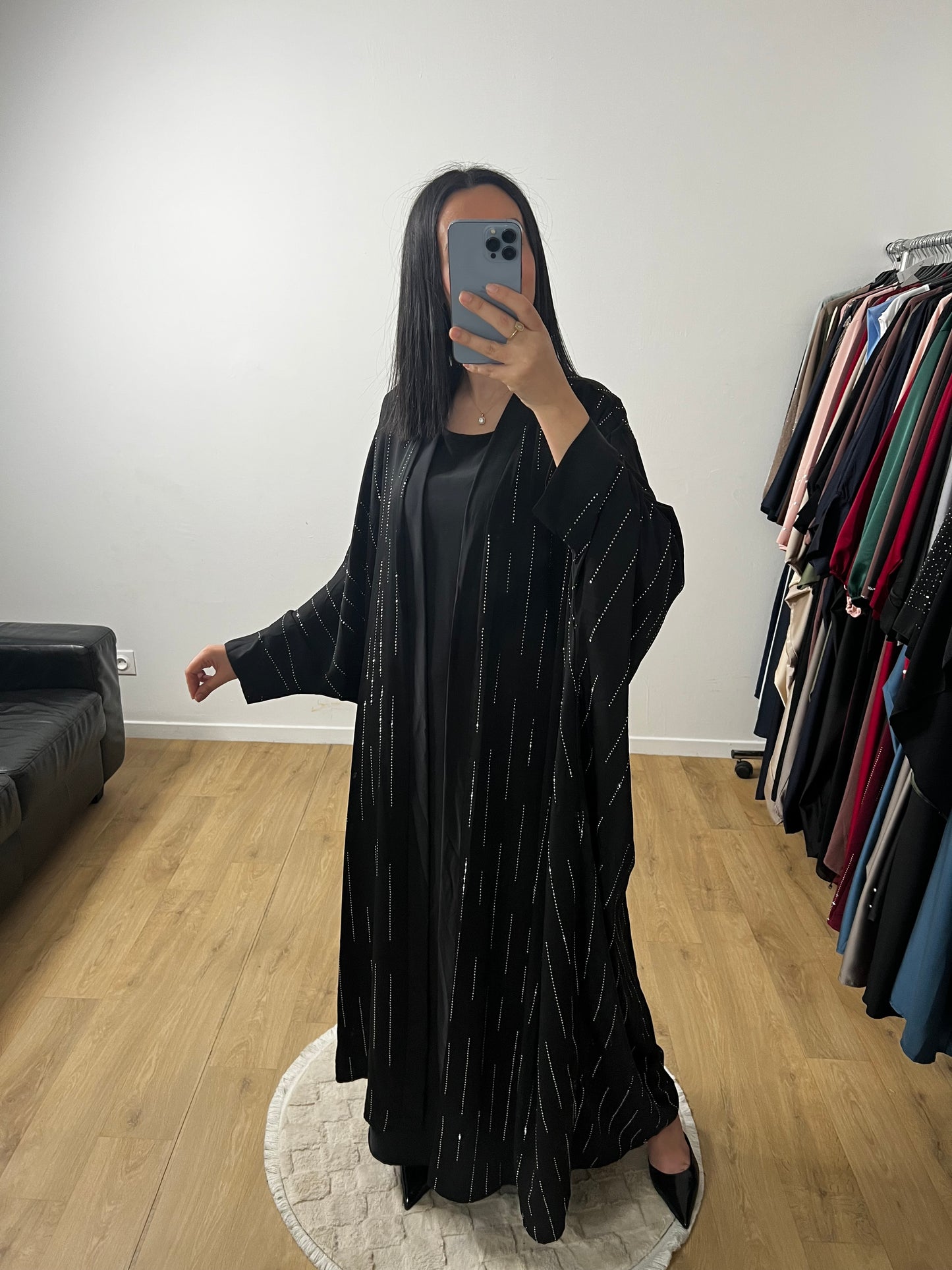 Deux Pièces Robe et Kimono "Chauve Souris" En Satin