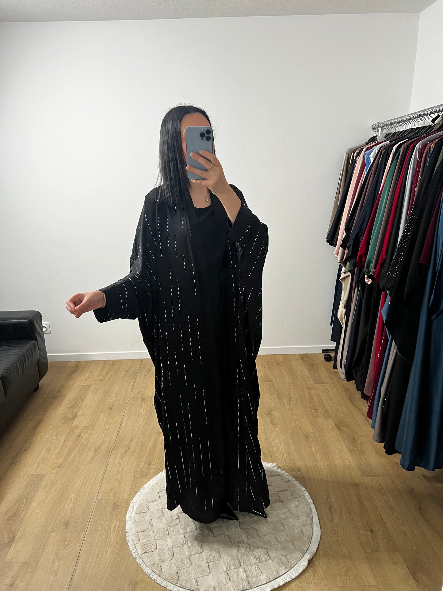 Deux Pièces Robe et Kimono "Chauve Souris" En Satin