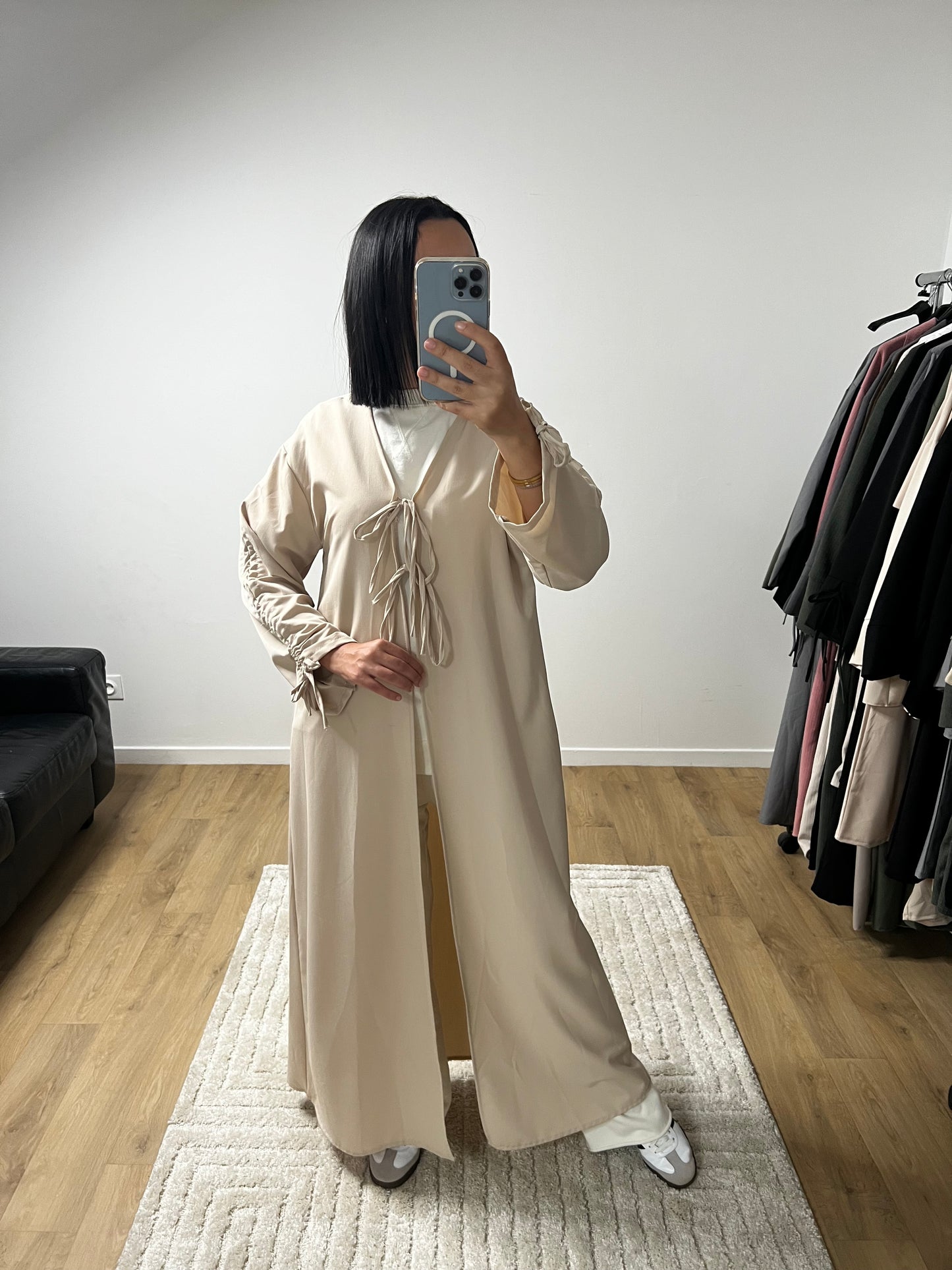 Kimono long avec nœud