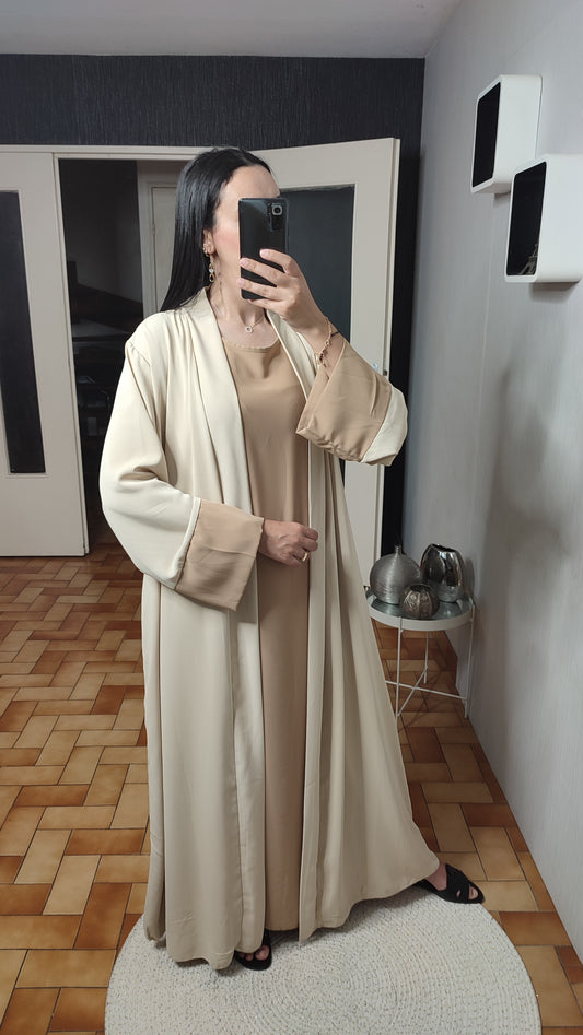 Abaya Kimono Long, Cardigan, Robe Sans Manches En Soie, Avec Ceinture