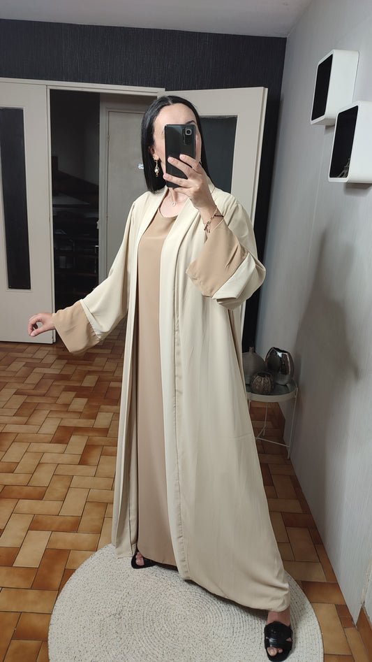 Abaya Kimono Long, Cardigan, Robe Sans Manches En Soie, Avec Ceinture