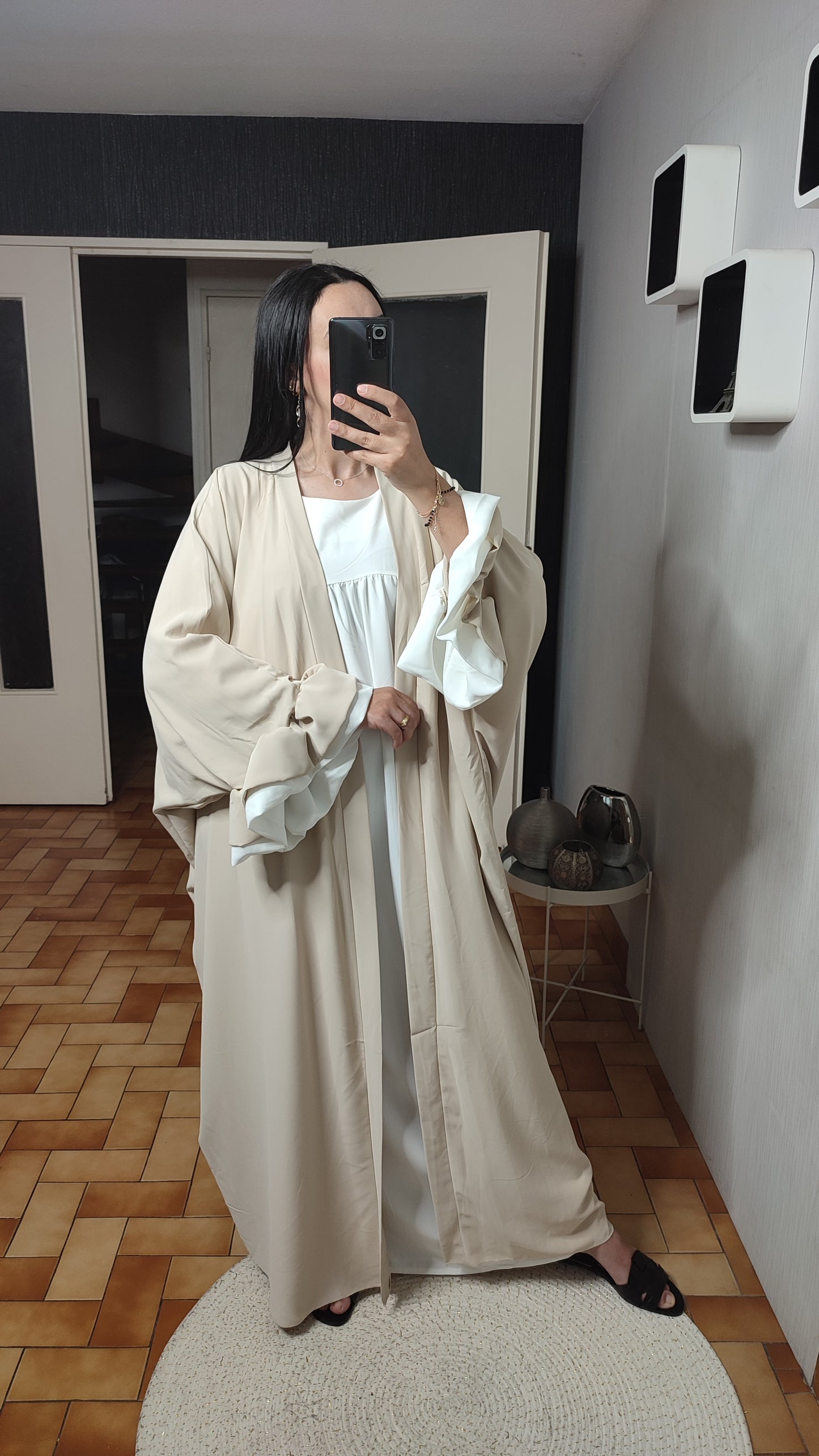 Kimono Long, Cardigan, Matière Fluide En Soie