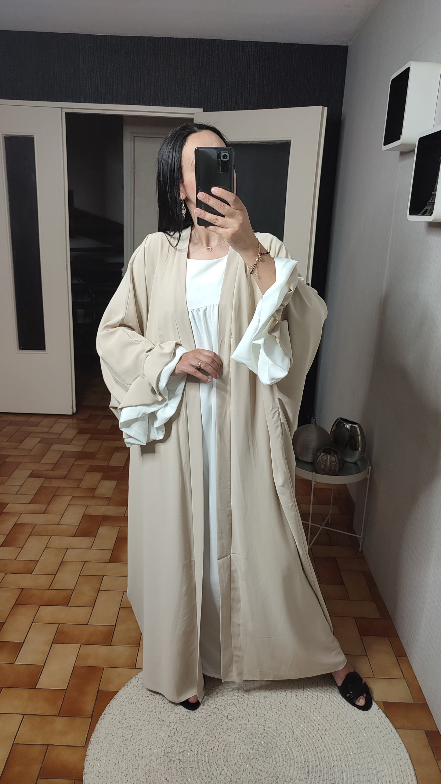 Kimono Long, Cardigan, Matière Fluide En Soie