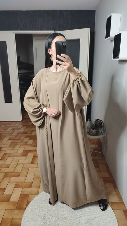 Abaya Kimono Long, Cardigan, Robe Sans Manches En Soie, Avec Ceinture