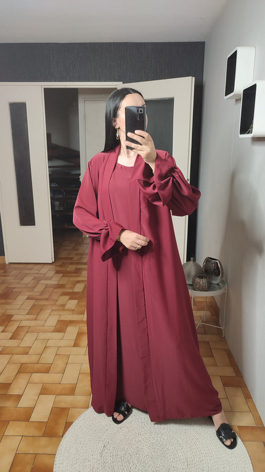 Abaya Kimono Long, Cardigan, Robe Sans Manches En Soie, Avec Ceinture