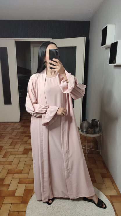 Abaya Kimono Long, Cardigan, Robe Sans Manches En Soie, Avec Ceinture