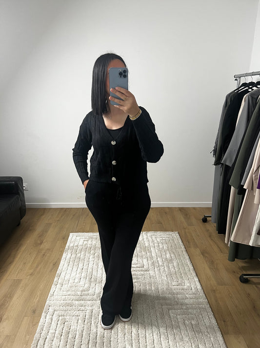 Ensemble femmes, gilet à boutonnage simple et d'un pantalon