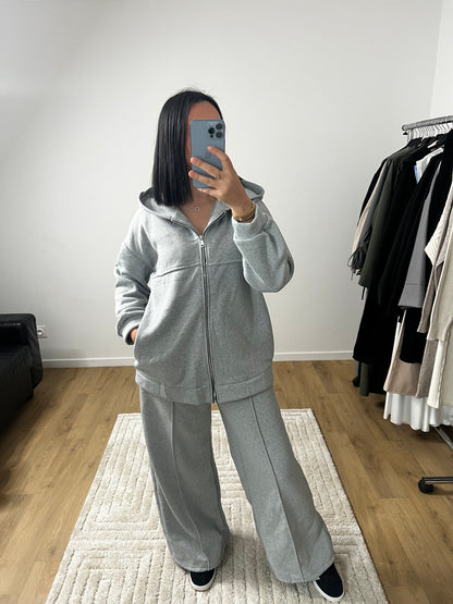 Ensemble Epais  Sweat Zippé Décontracté, Et Pantalon