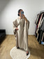 Robe Elégante à Manches Chauve-souris En Satin