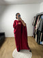 Robe Elégante à Manches Chauve-souris En Satin