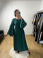 Robe Abaya En Soie Manches Évasée Brodée