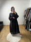 Robe En Satin Longue Manches Evasés