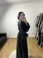 Robe En Satin Longue Manches Evasés
