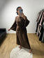 Robe En Satin Longue Manches Evasés
