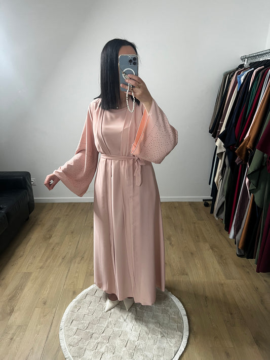 Ensemble Deux Pièces Robe et Kimono En Soie de Médine