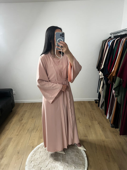 Ensemble Deux Pièces Robe et Kimono En Soie de Médine