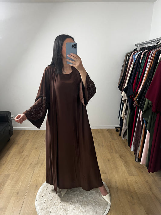 Ensemble Deux Pièces Robe et Kimono En Soie de Médine