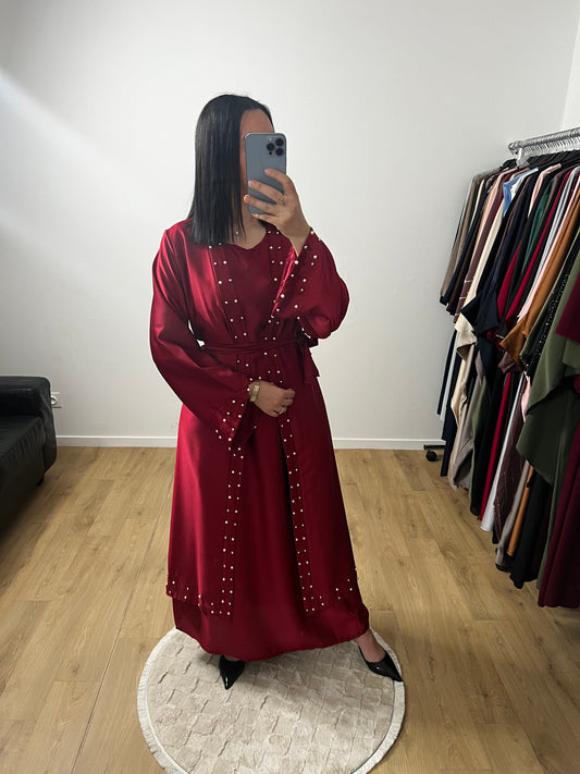 Ensemble Deux Pièces Robe et Kimono En Satin