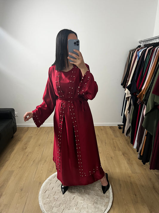Ensemble Deux Pièces Robe et Kimono En Satin