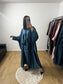 Ensemble Deux Pièces Robe Ceinture Intégré et Kimono "Chauve Souris" En Satin