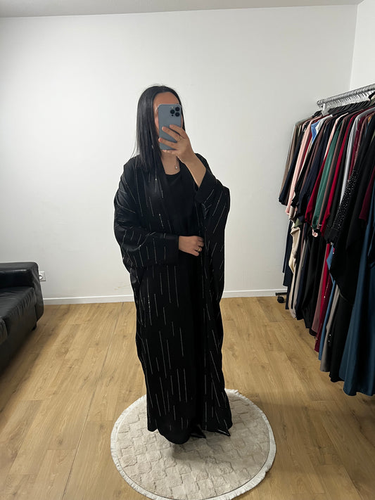 Deux Pièces Robe et Kimono "Chauve Souris" En Satin