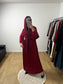 Robe en Satin Plissée avec Foulard Intégrée